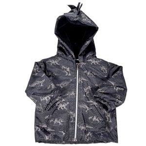 Kids Dinosaur Print Jacket - Black